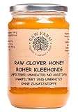 Raw Farm - Kleehonig - pur, 100% natürlich, unerhitzt und nicht gefiltert, ohne Zusätze, kalt gepresst und nicht pasteurisiert 900g