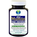 MUMIJO reines Altai Shilajit Harz 120 Kapseln - Fulvinsäure, Antioxidantien, Ayurveda Geheimnis für WORK-LIFE-BALANCE - 100% NATUR pur 1:1 Kein EXTRAKT - OHNE Zusatzstoffe. 27290-120