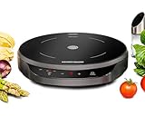 ROMMELSBACHER Einzelkochplatte CTA 1800/IN, Camping, Induktion, runde Bauform, kompakt & platzsparend, 9 Leistungsstufen, POWER Switch - bedarfsgerechte Strom-/Leistungsbegrenzung