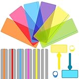 Ysimple 16 Stück Geführte Lesestreifen Set, Farbige Leselineal mit Fingertracker, Legasthenie Überlagerungslineal Lesehilfe Kinder, Dyslexie Lesehilfe, für Legasthenie, Visuelles Stress, ADHS