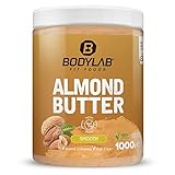 Bodylab24 Almond Butter 1kg smooth, Mandelbutter, 100% Mandeln keine weiteren Zusätze, ideal als Brot-Aufstrich oder zu Pancakes, Porridge & Co, vegan