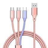 66-W USB Zu Micro USB Splitter Ladekabel Für 3 Micro USB USBC Geräte Gleichzeitig Von Einem Einzigen USB Anschluss Für Telefone 3-in-1-USB 2.0-Typ A Zu Micro USB Und Typ C Splitter Ladekabel 66-W