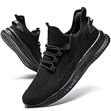 IVQDZL Herren Sneaker Sportschuhe Laufschuhe Outdoor Schuhe Training Trekking Leichte Fitnessschuhe Gym Running Turnschuhe Herren Schwarz Größe 50 EU