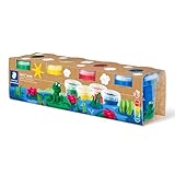 STAEDTLER Noris junior 813 Spielknete 'Standard Colours', besonders weich und sauber, klebt nicht, Set mit 4 Töpfchen à 130 g, 813 SLE