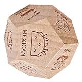 Lebensmittelwürfel, kleine Entscheidungswürfel für das Abendessen, für Paare, Freund, Freundin, 12-seitige Holzauswahl