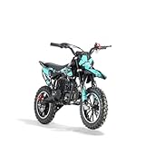 KXD 705 49ccm 4 Takt Leopard Dirtbike kinder Dirt Bike CrossBike Enduro DirtBike pocket 49cc Pitbike PocketBike Motocross Motorrad Motorbike Motorsport Pocket Vollcross Crossbike Türkis