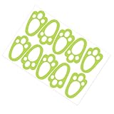 TOPPERFUN Leuchtende Fußabdruck Aufkleber 10 Stück Selbstklebende Frühlings Fensterfolie Fluoreszierende Wand und Boden Dekoration für Zuhause Party und Schule