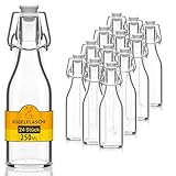 Glasflasche 250ml Glasflaschen zum befüllen Einmachgläser Bügelverschluss leere Flaschen zum befüllen Bügelflaschen Schnapsflaschen Glass bottle Likörflaschen Saftflaschen