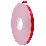 Kleberino Montageklebeband doppelseitig | stark klebend | 1mm dick | Universal Doppelklebeband | doppelseitiges Klebeband für Holz, Metall, Kunststoff ect (12mm x 5m)