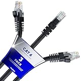 Maximm Cat 6 Ethernet-Kabel, 15 m, (3er-Pack) Cat6-Kabel, LAN-Kabel, Internetkabel, Patchkabel und Netzwerkkabel - UTP (schwarz), 15 m