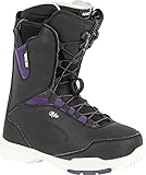 Nitro Damen Snowboards Scala TLS '23 All Mountain Freeride Freestyle Schnellschnürsystem Boot Snowboardboot, Black-Purple, MP 25,5 // EU 39 1/3 // US 8