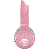 Razer Kraken Kitty V2 BT - Kabelloses Bluetooth RGB-Headset mit Kätzchenohren (Bluetooth 5.2, TriForce 40-mm-Treiber, Integriertes Mikro, 325 g leicht, Bis zu 40 Std Akku) Quartz