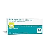 Pantoprazol - 1 A Pharma 20 mg bei Sodbrennen, 14 magensaftresistente Tabletten: Bekämpft Sodbrennen und saures Aufstoßen effektiv und langanhaltend