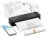 TATTMUSE Thermodrucker A4, 300DPI Bluetooth Mobiler Drucker,...