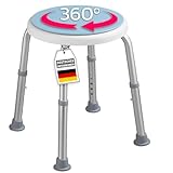 KARAT Duschhocker - 360° drehbarer Duschstuhl belastbar bis...