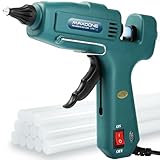 Große Heißklebepistole 100W, Feuerfest Heissklebepistole mit 12 Stück Heißklebestiften 11mm x 220mm, Klebepistole für DIY Kleine Handwerk und Schnelle Reparaturen in Haus & Büro