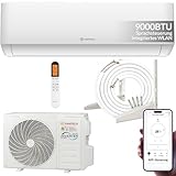 Split Klimaanlage 9000 BTU HANTECH H-PRO Heiz-&Kühlfunktion, Luftfilter, WIFI, Montagematerial