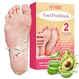 2 Paar Fußmaske, Milchsäure Fußpeeling Maske, Foot Peel Mask Fußpeeling, feuchtigkeitsspendende, für effektive Fußpflege, Repariert Raue Fersen(Aloe Vera + Avocado)