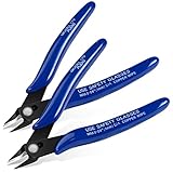 Ainiv 2 Stück Seitenschneider Klein, Mini-Kabelschneider, Drahtschneider Abgewinkelter, Schneidezange, Electrical Wire Kabel Cutter, Elektrokabel Kabelschneider Diagonale Seitenschneider Spülschneider