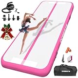 DOBESTS Air Tumbling Matte Aufblasbar 10/20cm Höhe, Gymnastikmatte Größe 2m/3m/4m/5m/6m Turnmatte Trainingsmatte mit elektrischer Luftpumpe Fitnessmatte (Pink, 2m)