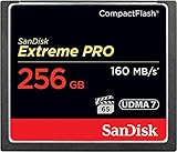 SanDisk Extreme PRO CompactFlash Speicherkarte 256 GB (UDMA7, 4K- und Full-HD-Videos, VPG 65, temperaturbeständig, 160 MB/s Übertragung)