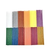 BDXMKS Heißklebestift 60 Stück 12 Farben Heißschmelzklebestifte 7mm Klebstoff Verschiedene Glitzerklebestifte for die Reparatur von Bastelarbeiten