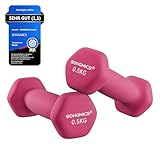 SONGMICS Hanteln 2er Set, 2 x 0,5 kg, Kurzhanteln mit matter...