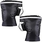 LINSOCLE Lenkerstulpen für Fahrrad und Motorrad, Warm Wasserdicht und Winddicht, ideal für kaltes Wetter, mit reflektierenden Streifen und Plüschigem Innenfutter, universell