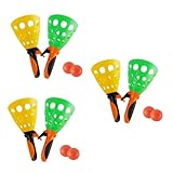 Toyvian 3St Spielzeug Plastikbälle für Kinder Kinderanzug Pass-Fang-Spiel Pop-and-Catch-Ball-Spiel Scoop-Ball-Spiel Bälle starten und Startprogramm und Catch Launcher Ball starten