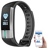 Newgen Medicals Smartwatch mit EKG Damen: Fitness-Armband, Blutdruck-& Herzfrequenz-Anzeige (Versandrückläufer) (Smartwatch mit EKG-Aufzeichnung, Fitness-Uhren Blutdruck EKG, Senioren Handy)