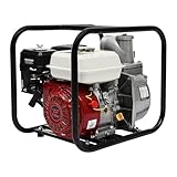 Garbenat Benzin Wasserpumpe 4 Takt Motor Wasserpumpe 7,5 PS 5,5KW Selbstansaugend Gartenpumpe 210CC Tragbarkeit Schmutzwasserpumpe mit Luftfilter für Bewässerung, Landschaftsbau, 1000L/Min