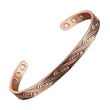 MagEnergy Kupfer-Armband für Frauen mit 3500 starken Magneten, magnetischer Armreif für Damen, verstellbares Schmuckgeschenk