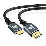 Thsucords Ultradünnes 8K 4K Mini HDMI auf HDMI Kabel 2M, Flexibel Weich und Schlank Mini HDMI 2.1 Kabel, Hochgeschwindigkeitskabel, 48Gbit/s 4K@120Hz Kompatibel mit Kamera, Camcorder