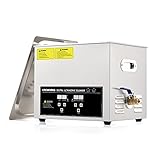 CREWORKS Ultraschallreinigungsgerät 10L Professioneller Ultraschallreiniger mit Heizung Timer Edelstahl Ultraschallreinig für Zahnprothesen Schmuck Brillen Uhren Gläser Ultrasonic Cleaner (10L)