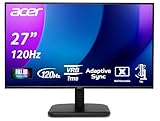 Acer EK271 G Monitor 27 Zoll (69 cm Bildschirm) Full HD, IPS, 120Hz HDMI, 75Hz VGA, 4ms (GTG), HDMI 1.4, VGA, AdaptiveSync