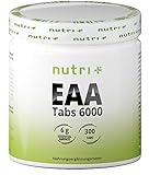 EAA Tabletten hochdosiert + vegan - 300 Tabs je 1025mg - essentielle Aminosäuren - EAAs ohne Kohlenhydrate + Magnesiumstearat - Aminosäure Supplement - Eiweißtabletten