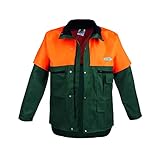 SWS Forst GmbH Forstjacke mit Schnittschutz Schnittschutzjacke gr?n/leuchtorange