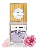 TITANIA® Ridge Filler Nagellack 12ml, Rillenfüller 86 % natürliche Inhaltsstoffe, Vegan, Schnelltrocknend, glättet Rillen, Unterlack, Bambusdeckel, Dermatologisch bestätigt