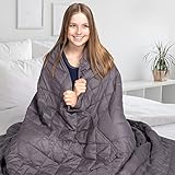 Wellax Gewichtsdecke - Therapiedecke - 7,2kg, 152x203cm - Weighted Blanket - 100% Baumwolle - Für Stressabbau & Angstzustände - Mit Tasche