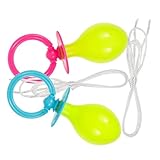 Sosoport 2 Stück Große Fake Beruhigungssauger Partydeko Lustiges Erwachsenenkostüm Babyparty Requisite Robustes Kunststoffmaterial Komfortabel und Langlebig für Fasching Halloween