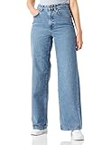 ONLY Damen Straight Leg Denim Jeans | High Waist Gerade Weite Hose | Wide Vintage Pants ONLHOPE, Farben:Blau, Größe:28W / 32L