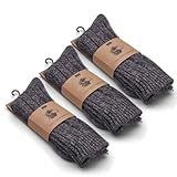 THE COZY SHEEP Wollsocken Herren und Damen 3-Pack (Größe 35-38) | Bequeme Warme Strümpfe | Dicke Kuschelsocken für kalte Füße | Norweger Socken aus Wolle | Langlebige Schafwollsocken