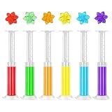 6 Stück WC Gel Stempel, Toilettengel-Stempel, Inklusive Spender und Gel, WC Reiniger Stempelgel Mit Blumenduft, Toiletten-Refresh-Blumenduftgel, Insgesamt 84 Gelblüten, Mehrere Farben, Mehrere Düfte