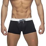 L-Peach Badeanzug Herren Badebekleidung Boxershorts Schwimmen Strand Meer Pool Sport Slip Shorts A Schwarz XXL, F, Schwarz/Grau, XL