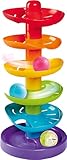 Simba 104010053 - ABC Regenbogen Kugelturm, Rollbahn, Kugelbahn, Babyspielzeug, 5 bunte Ebenen, 1 Basis, 3 Bälle, 40cm, ab 12 Monaten, Motorikspielzeug