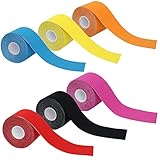 KOSHIFU 6 Rollen Kinesiotapes 5cm x 5m Kinesiologie Tape Elastische Kinesio Tape Sporttape Tapeband für Knie Schulter Nacken Rücken (Viele Farben)