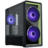 Lian Li LANCOOL 217 INF PC-Gehäuse Schwarz | Midi-Tower für E-ATX & SSI-EEB Mainboards, Glasfront mit Unendlichkeitsspiegel, inkl. 3× ARGB-Lüfter, Back-Connect-kompatibel