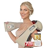 Donnerberg® DAS ORIGINAL Nackenmassagegerät mit Wärme 24 W Shiatsu Massagegerät Nacken Schulter Rücken Massage 4D VIBRATION Nackenmassagegerät TÜV 7 Jahre Garantie