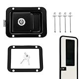 Wohnwagentürschloss aus Kohlenstoffstahl, Wohnwagenschloss mit 2 Schlüsseln für Wohnwagen, Anhänger, Diebstahlsicherung, Werkzeugkastenschloss für Flügeltür, robust