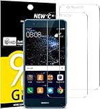 NEW'C 2 Stück, Panzer Schutz Glas für Huawei P10 Lite, Frei von Kratzern, 9H Härte, HD Displayschutzfolie, 0.33mm Ultra-klar, Ultrabeständig